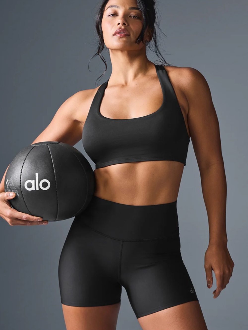 ALO Yoga Racerback Black Sports Bra